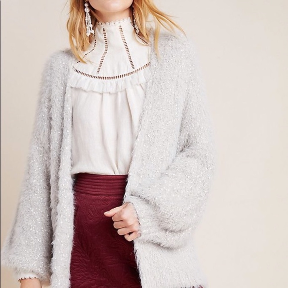 NWT Anthropologie Charlotte Eyelash Cardigan Coat One Size - Picture 2 of 6